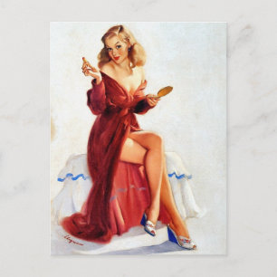 Cute Pin-Up Postcard
