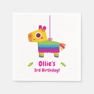 Cute Pinata Kids Birthday Party Supplies Napkin