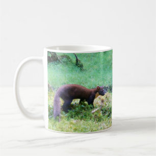 Cute Pine Marten Couple Forest Scene Romantic Wild Coffee Mug