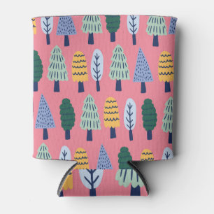 Cute pine trees: kids' pattern. can cooler