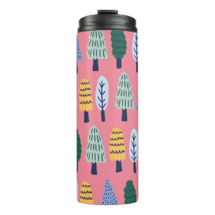 Cute pine trees: kids' pattern. thermal tumbler
