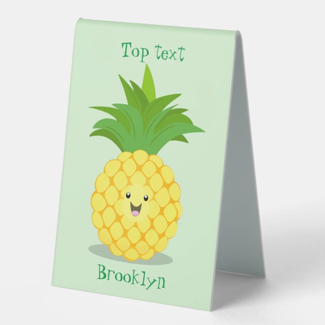 Cute pineapple cartoon illustration (Front)
