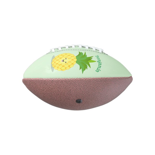 Cute pineapple cartoon illustration american football (Rotated 270)