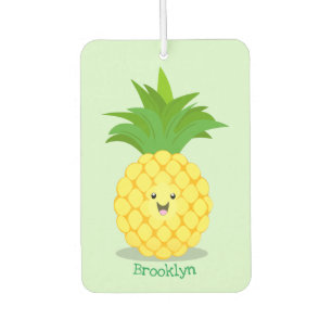 Cute pineapple cartoon illustration car air freshener