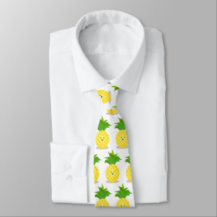 Cute pineapple cartoon illustration tie