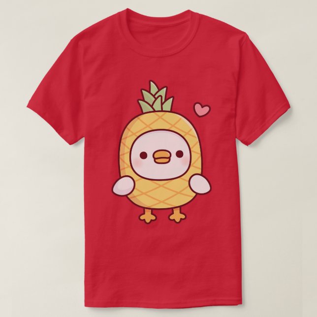 Cute Pineapple Ducky Funny T-Shirt (Design Front)