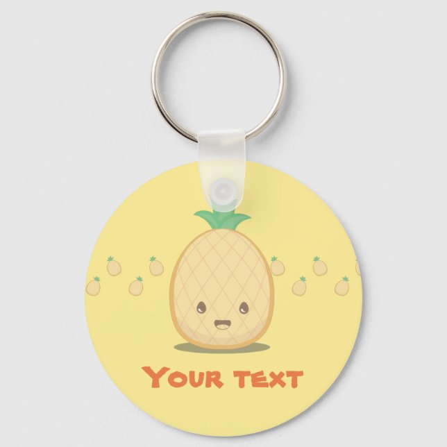 Cute Pineapple Fruit Keychain (Front)