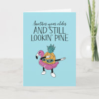 Cute Pineapple Fruit Pun Funny Birthday Card