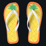 Cute Pineapple Funny Summer Tropical Fruit Style Flip Flops<br><div class="desc">This pretty "Cute Pineapple Funny Summer Tropical Fruits Stylish Unique Design" Flip Flop is definitely a pretty gift for you or friends in this Summer Season. (You can add text,  monogram or name onto this design by Clicking the Customise it button) 

 More Designs You May Also Like:</div>