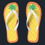 Cute Pineapple Funny Summer Tropical Fruit Style Flip Flops<br><div class="desc">This pretty "Cute Pineapple Funny Summer Tropical Fruits Stylish Unique Design" Flip Flop is definitely a pretty gift for you or friends in this Summer Season. (You can add text,  monogram or name onto this design by Clicking the Customise it button) 

 More Designs You May Also Like:</div>