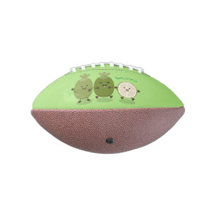 Cute pineapple guava feijoa cartoon illustration american football