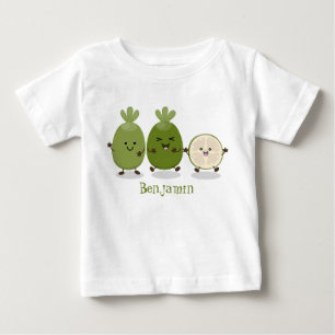 Cute pineapple guava feijoa cartoon illustration baby T-Shirt