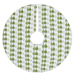 Cute pineapple guava feijoa cartoon illustration brushed polyester tree skirt