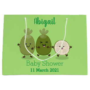 Cute pineapple guava feijoa cartoon illustration large gift bag