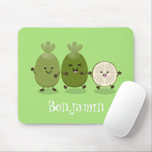 Cute pineapple guava feijoa funny cartoon mouse mat