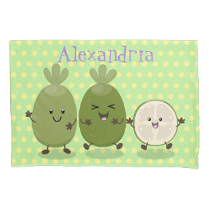 Cute pineapple guava feijoa funny cartoon pillowcase