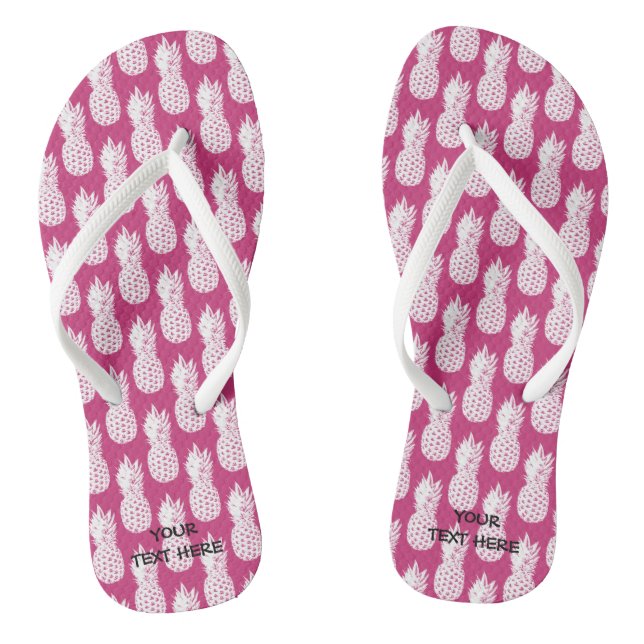 Cute pineapple pattern beach flip flop sandals (Footbed)