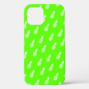 Cute Pineapple Pattern on lime Green fun young iPhone 12 Pro Case