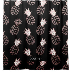 Cute Pineapple Pattern Shower Curtain