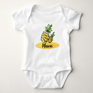 Cute pineapple personalised bodysuit