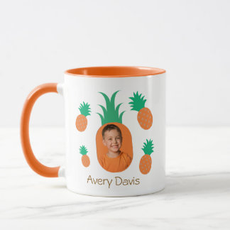 Cute Pineapple Photo Template Personalized Kids Na Mug