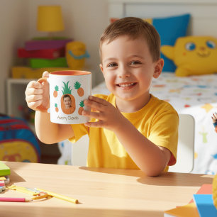 Cute Pineapple Photo Template Personalized Kids Na Mug