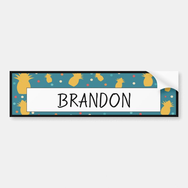 Cute Pineapple Student Sticker Desk Toppers (Front)