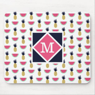 Cute Pineapple & Watermelon Doodle Pattern Mouse Mat