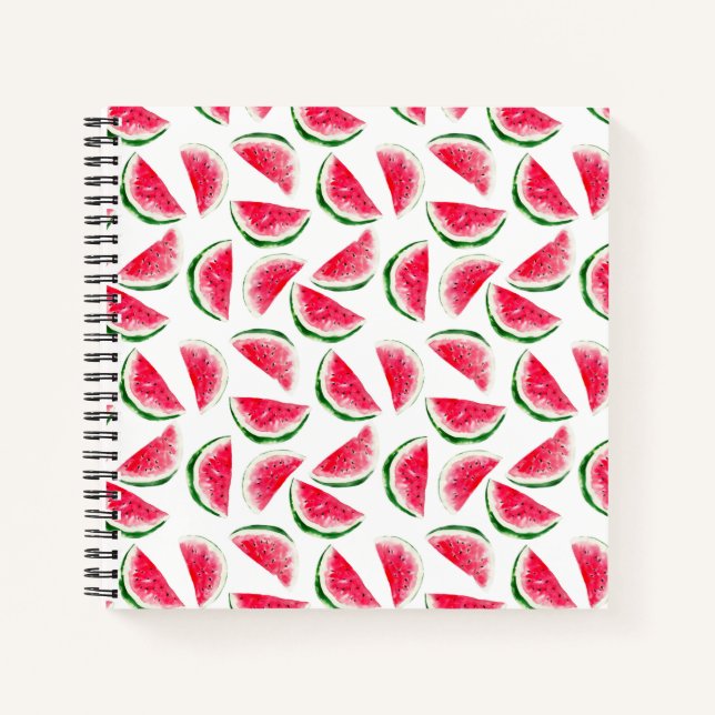 Cute Pineapple & Watermelon Pattern Notebook (Front)
