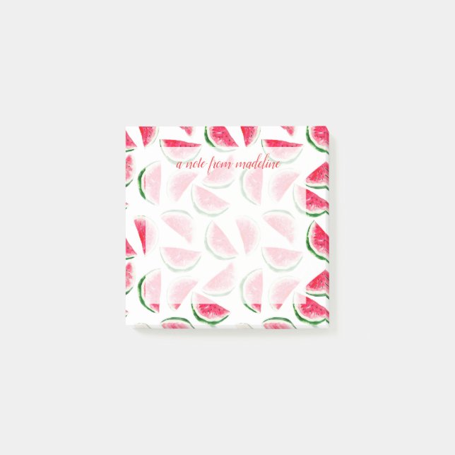 Cute Pineapple & Watermelon Pattern Post-it Notes (Front)