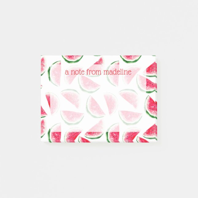 Cute Pineapple & Watermelon Pattern Post-it Notes (Front)