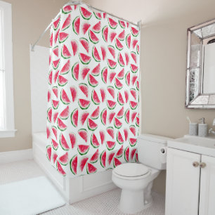 Cute Pineapple & Watermelon Pattern Shower Curtain
