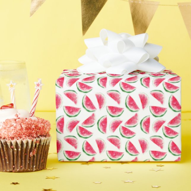 Cute Pineapple & Watermelon Pattern Wrapping Paper (Birthday Party)