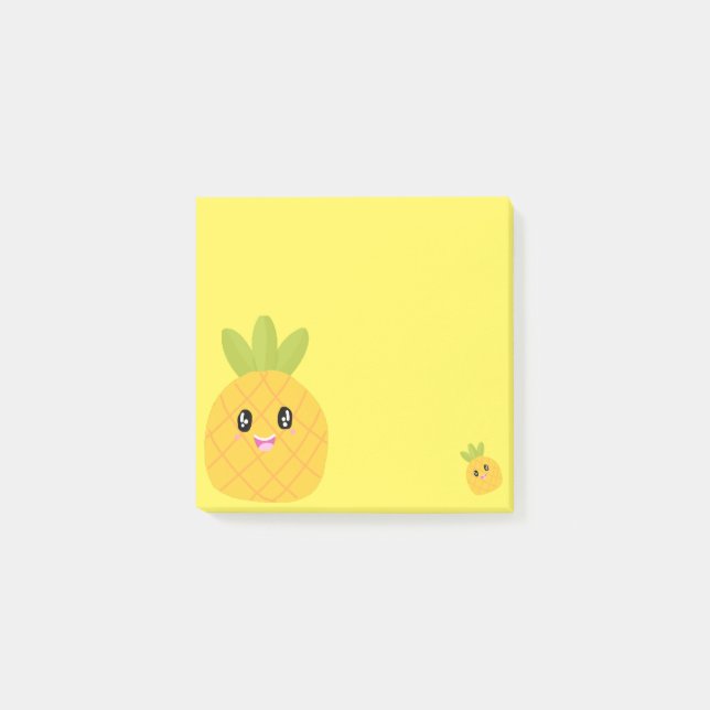 Cute Pineapple yellow kawaii Post-it Notes (Front)