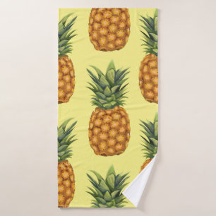 Cute pineapples abstract illustration pattern bath towel