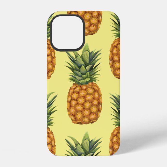Cute pineapples abstract illustration pattern iPhone case (Back)