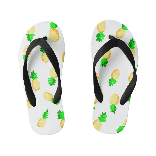 Cute Pineapples Kid's Flip Flops (Footbed)