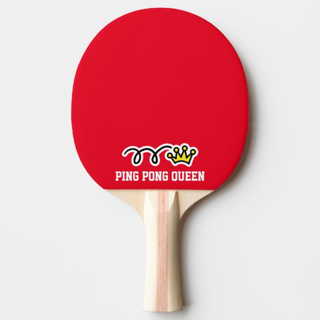 Cute ping pong queen crown paddle for table tennis (Front)