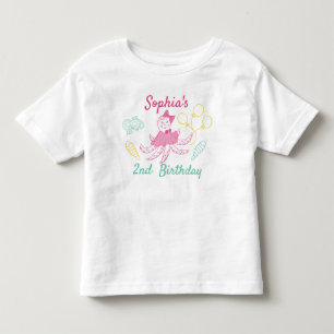 Cute Pink 2nd Birthday Baby Girl Toddler T-Shirt