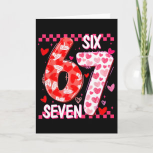 Cute Pink 67 Valentine Six Seven Funny Meme Women Card