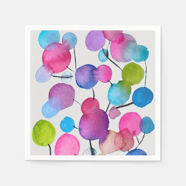 Cute pink abstract art tree napkin (Front)