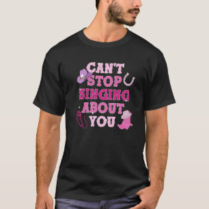 Cute Pink Aesthetic Southern Cowgirl Country Music T-Shirt