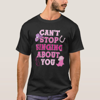 Cute Pink Aesthetic Southern Cowgirl Country Music T-Shirt