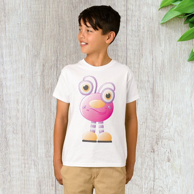 Cute Pink Alien With Big Eyes T-Shirt (Creator Uploaded)