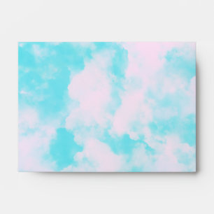 Cute Pink and Blue Clouds Sky Envelope