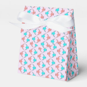 Cute Pink and Blue Love Birds Favour Box