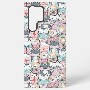 Cute Pink and Purple Anime Jumble Samsung Galaxy Case