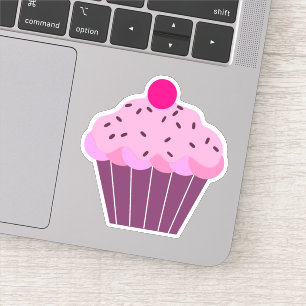 Cute Pink and Purple Cupcake