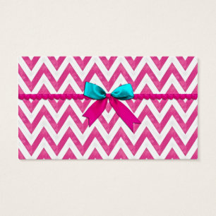 Cute Pink and Teal ZigZag Bow