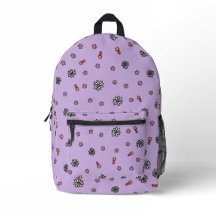 Cute pink and white floral with stars in purple